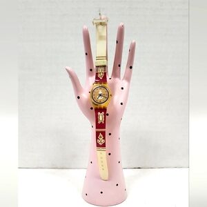 Vintage Swatch Watch LK130 Red Knot Originals 1992